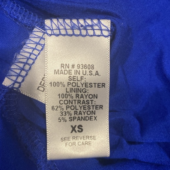 Max & Mia Royal Blue Sheer Maxi Skirt With Knit Lining, Size XS - Picture 6 of 7